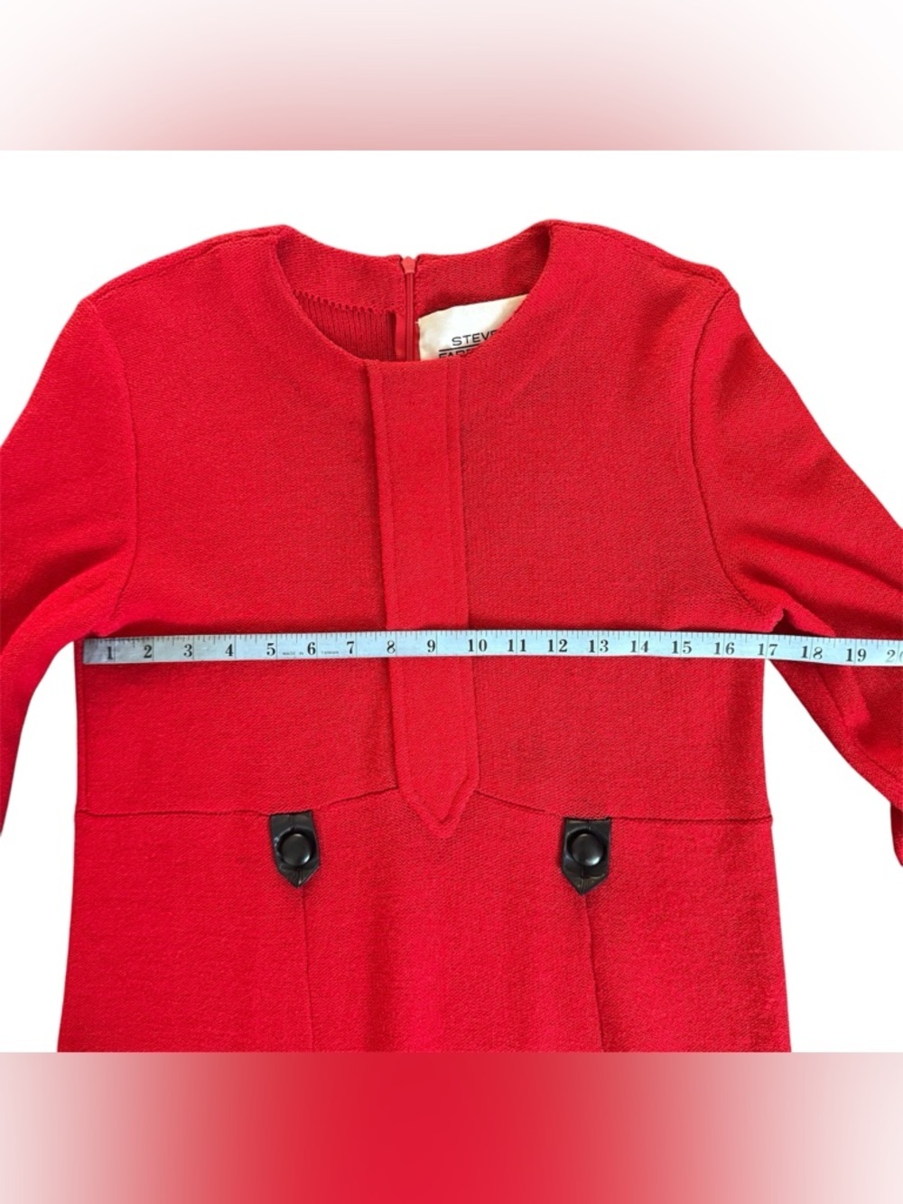 Vintage Steve Fabrikant Santana Knit Red Dress Quiet Luxury Neiman Marcus - Picture 3 of 10